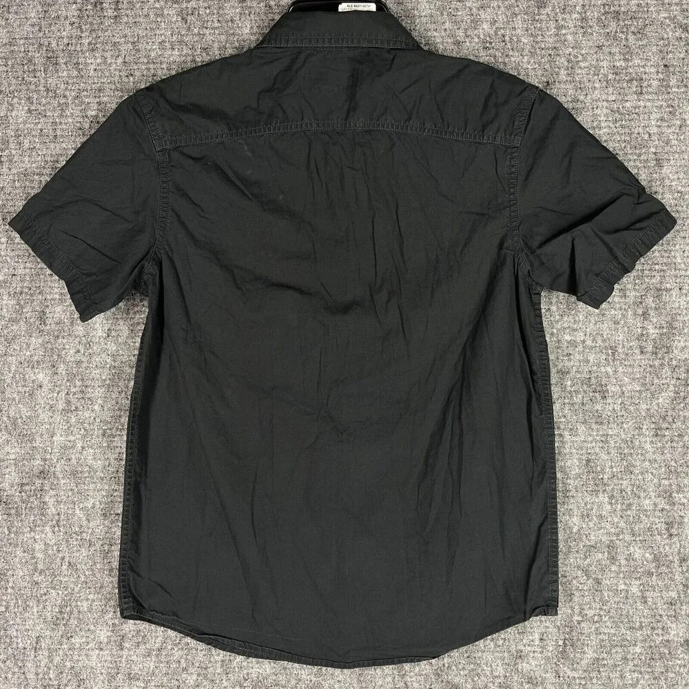 Mossimo Shirt Youth Boys Large Skull Casual Button-Up Short-Sleeve Work Shirt‎